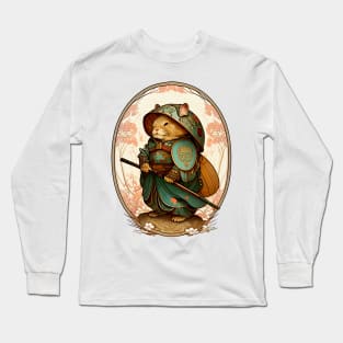 Whiskered Warrior Samurai Vole Long Sleeve T-Shirt